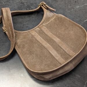 Vintage 1960's Coach Suede Precreed Saddle bag shoulder bag